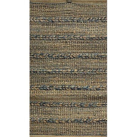 LR RESOURCES LR Resources RUGSA99640IND5070 5 x 7 ft. Hand-Woven Braided Jute Rectangle Area Rug - Blue RUGSA99640IND5070